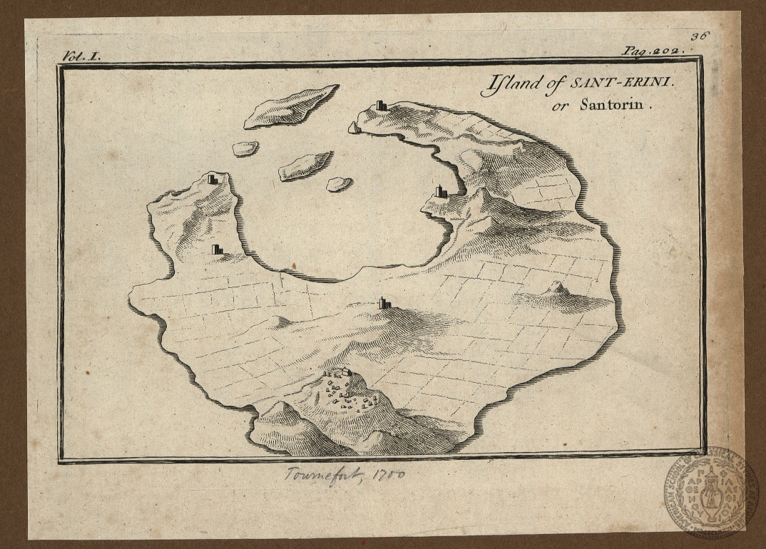 Island of Saint-Erini. Or Santorin.